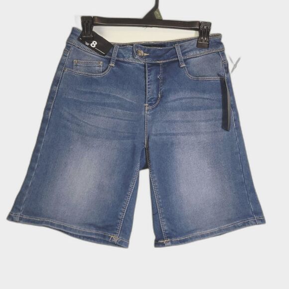 New Thorn Long Length Curvy Fit Jean Shorts 8 - Picture 1 of 8